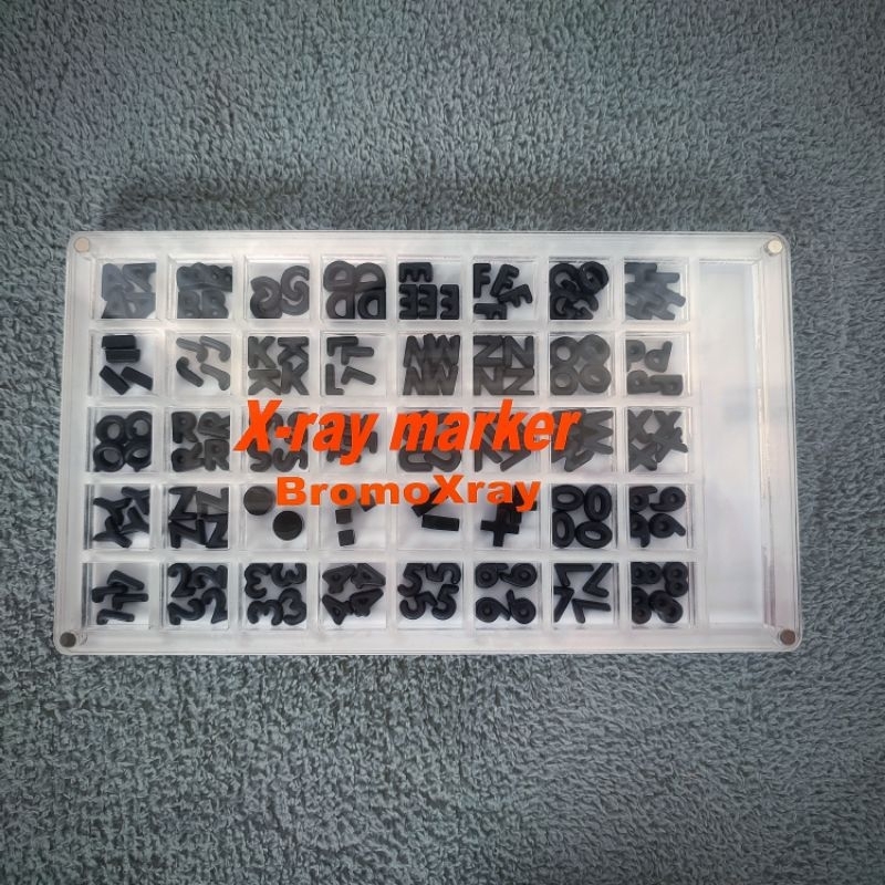 MARKER RADIOLOGI / MARKER XRAY RONTGEN 1 SET /TIMBAL PB / HURUF ANGKA RADIOLOGI