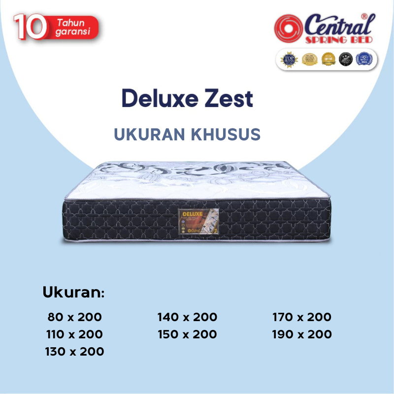 Central Springbed - Deluxe Zest Ukuran Khusus | Matras (27 cm) | 80/110/130/140/150/170/190x200 | SP