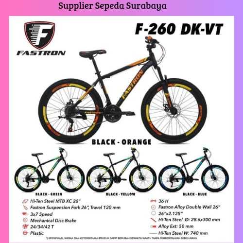 SEPEDA GUNUNG 27.5 INCH MTB FASTRON F 260 DK VT 3 x 7 SPEED - NEW