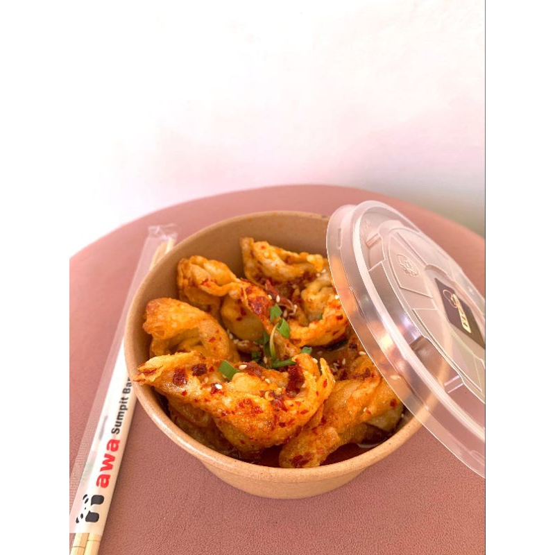 

Wonton Isi Full Daging Ayam Dengan Saus Chili Oil