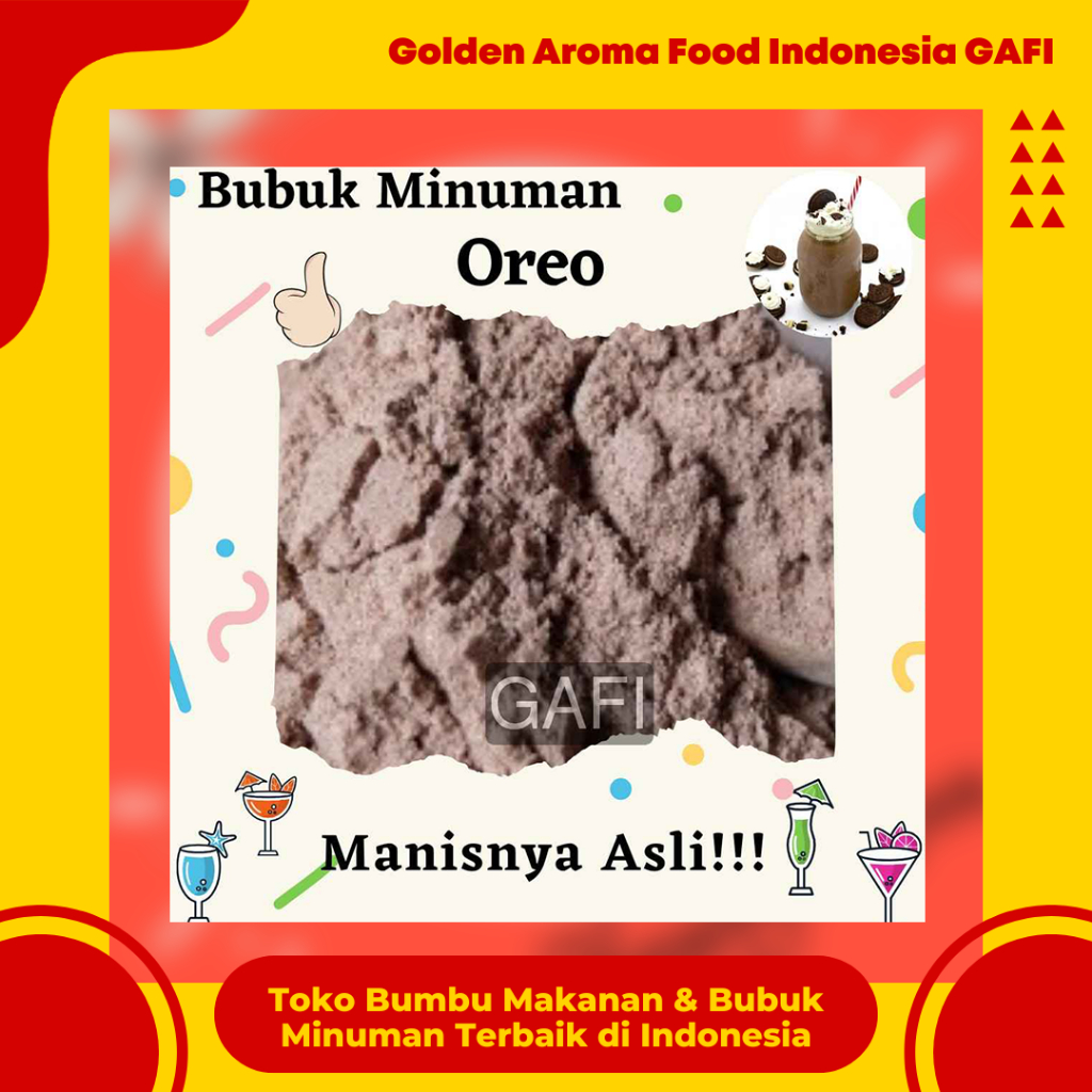 

GAFI Food Bubuk Minuman Rasa Cookies & Cream 1 Kg Enak Murah Halal, Cookies & Cream Drink Powder 1 Kg