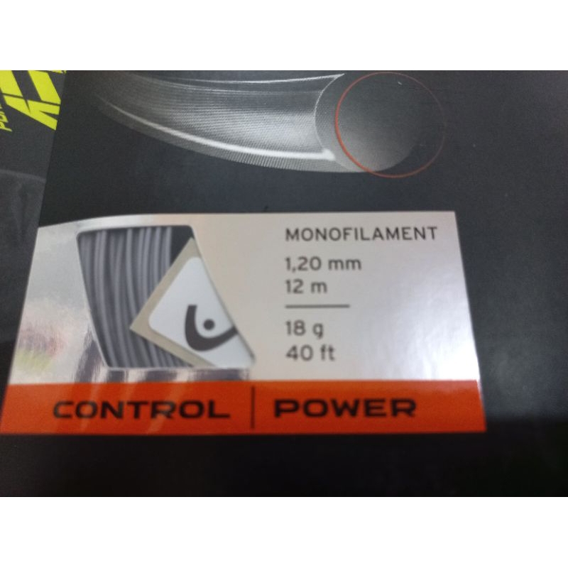 Senar raket tenis head hawk monofilament 1.20 + pasang 4 simpul mesin Digital