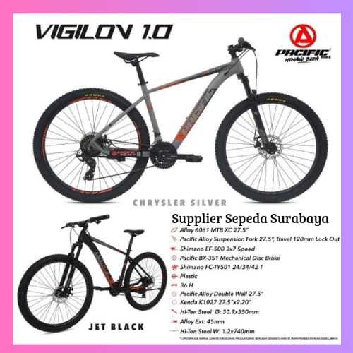 SEPEDA GUNUNG MTB 27.5 INCH PACIFIC VIGILON 1.0 ALLOY SIZE L - NEW