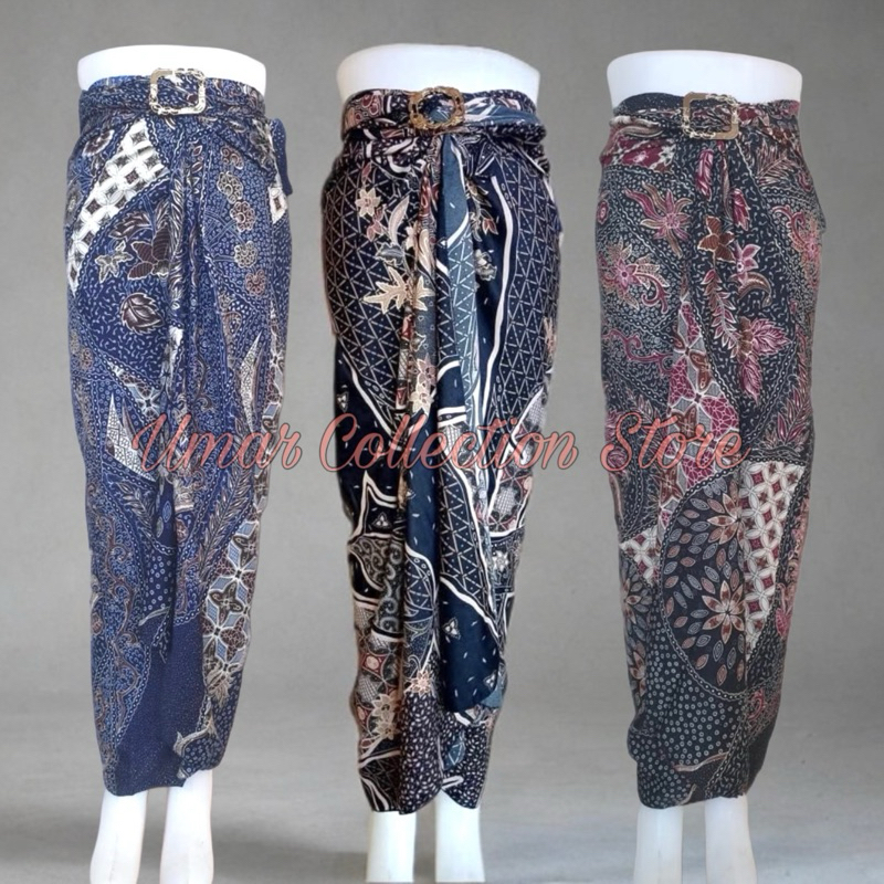 Rok Lilit Serut Batik Warna Hitam Bawahan Kebaya Free Ring