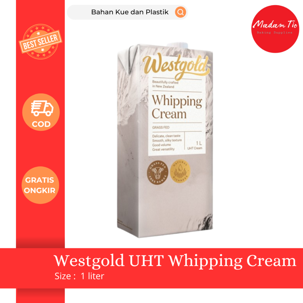 

Westgold UHT Whipping Cream 1Ltr 1pcs