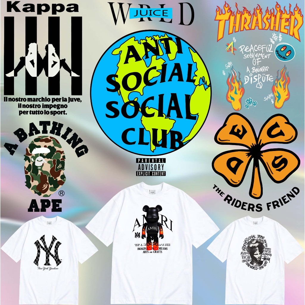

SABLON STICKER DTF UKURAN 19CM TEMA BRAND ART V3