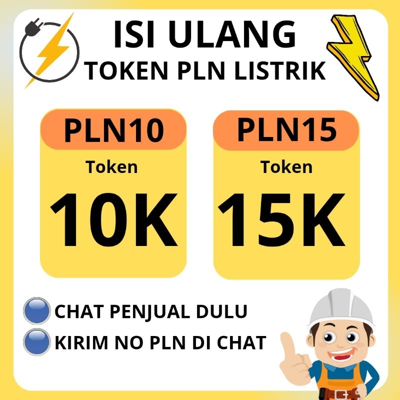 Token Listrik PLN Nominal 10K,15K