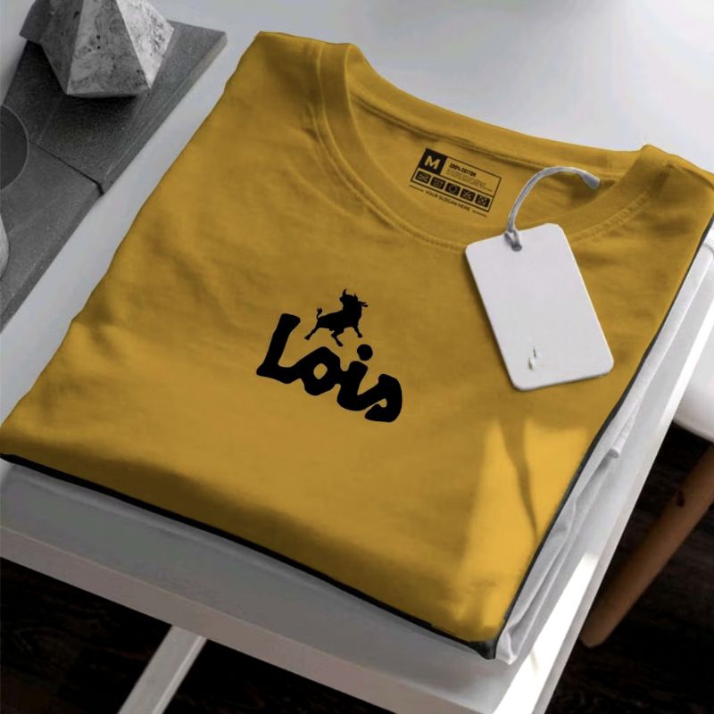 Baju Kaos Lois Lengan Pendek Pria Wanita - Bahan Cotton Combed Adem & Nyaman