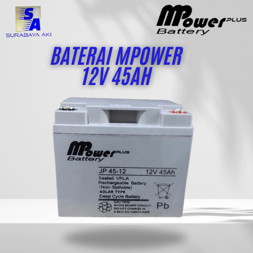 BATERAI MPOWER 12V 45AH - AKI KERING ACCU VRLA MPOWER 12V 45AH