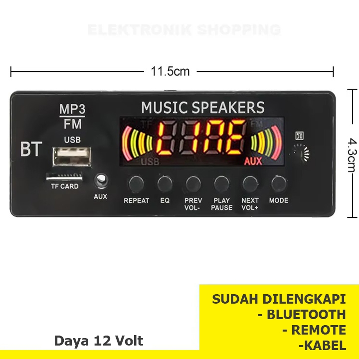 Modul Mp3 Bluetooth Layar besar berkualitas tinggi merk vire