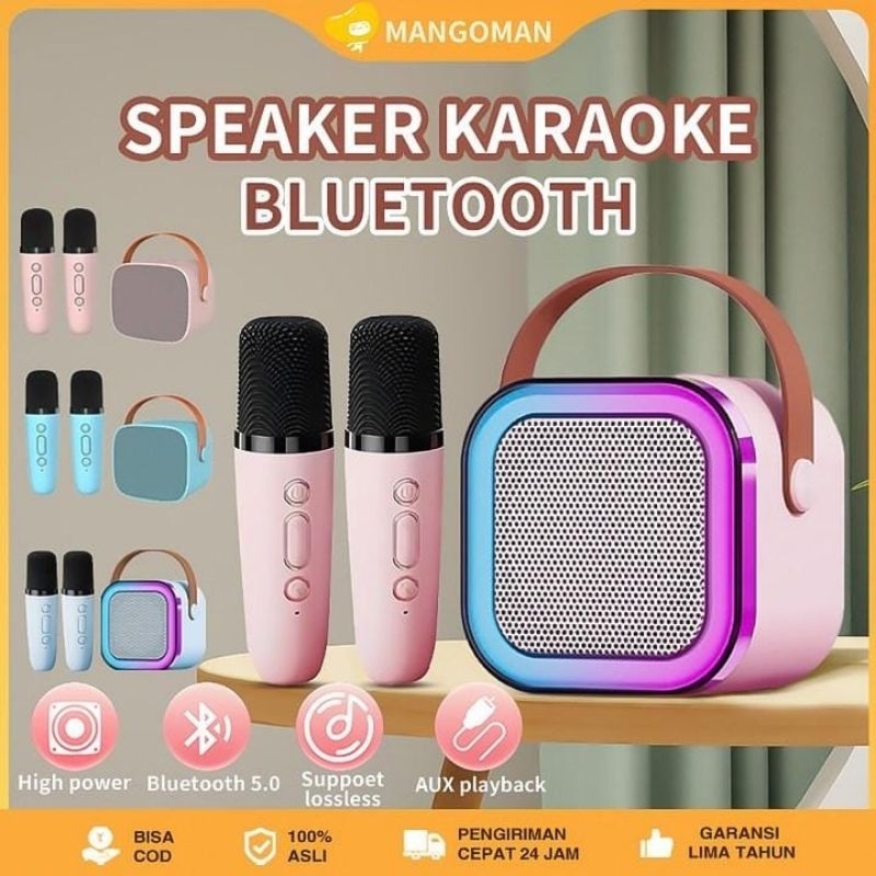 SPEAKER BLUETOOTH LED + MIC KARAOKE