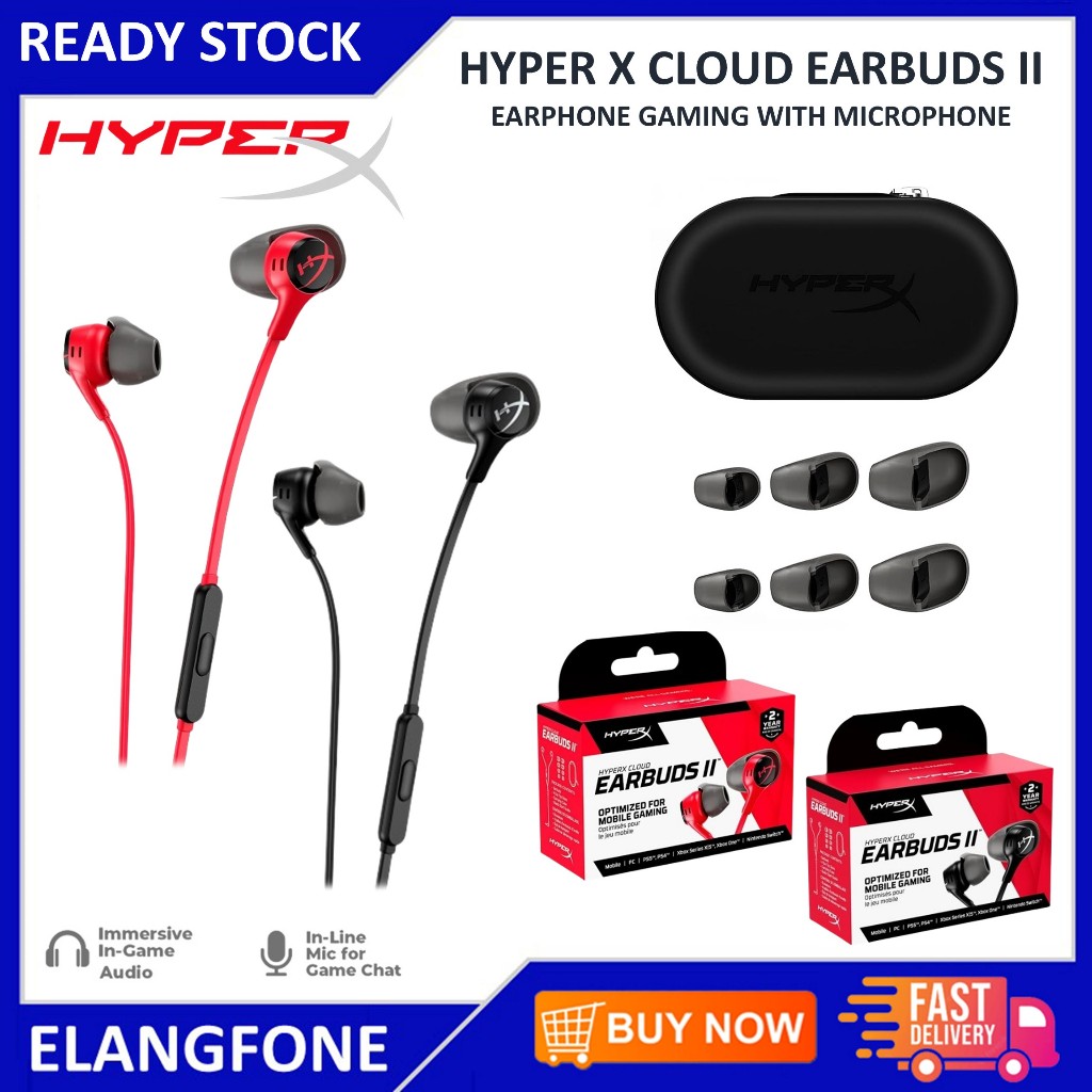 HyperX Cloud Earbuds II / Hyperx Cloud Earbuds 2 Gaming Earbuds with Mic