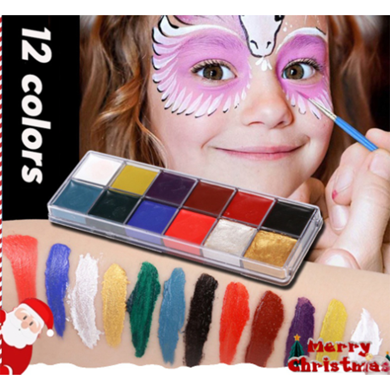 Body Face Painting 12 Warna Tidak beracun dan aman body painting Untuk set kecantikan perlengkapan k