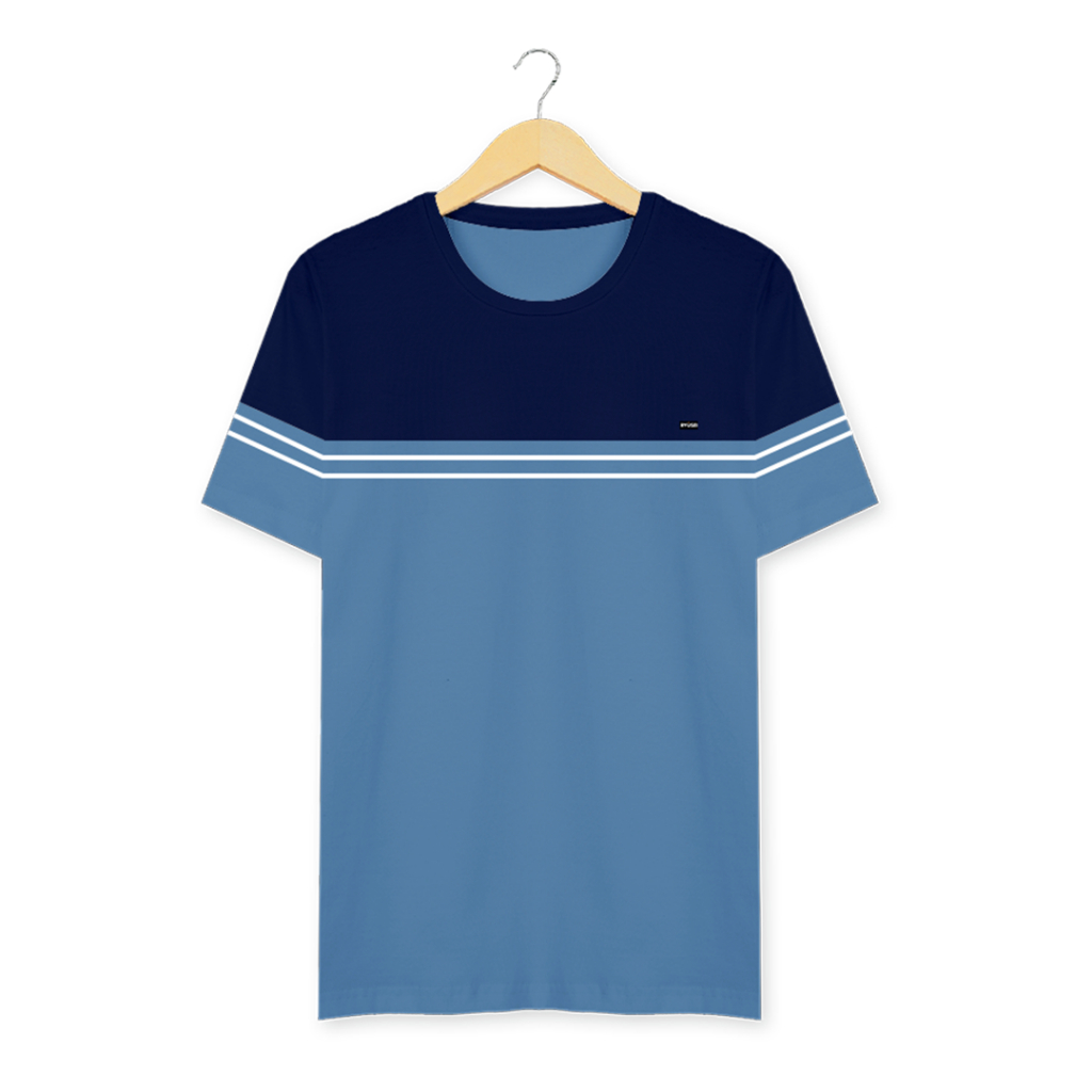 Ryusei Kaos Pria Komatsu CMB Blue Denim
