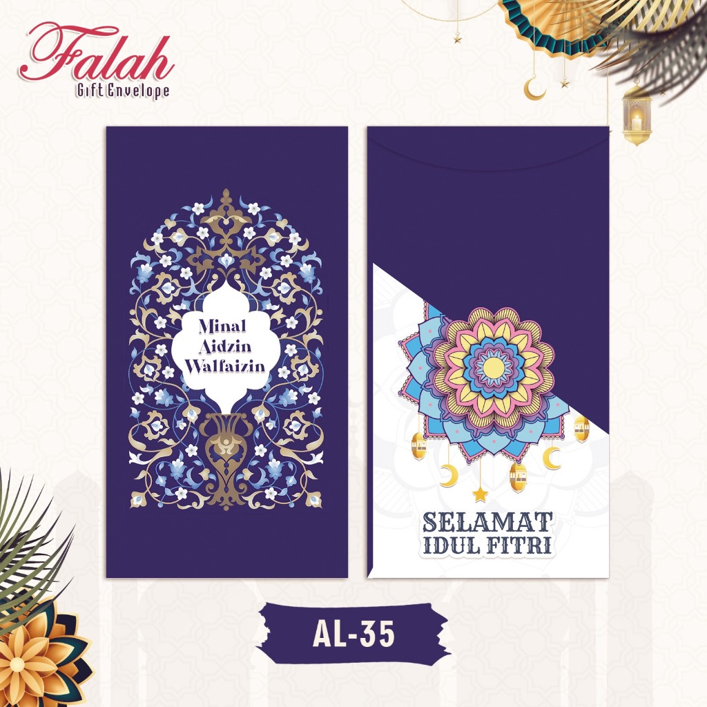 

Amplop Lebaran Falah Kode AL 35 Isi 50 pcs / Muat selembaran Uang Tanpa dilipat / Amplop Cantik / Amplop lucu / Amplop Lebaran Bisa Ecer
