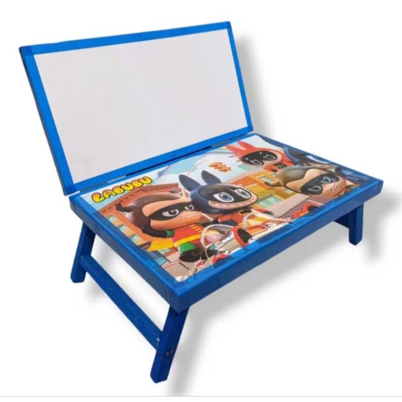 

meja lipat anak/meja lipat karakter+papan tulis/meja lipat kayu/meja+papan tulis gratis spidol dan penghapus