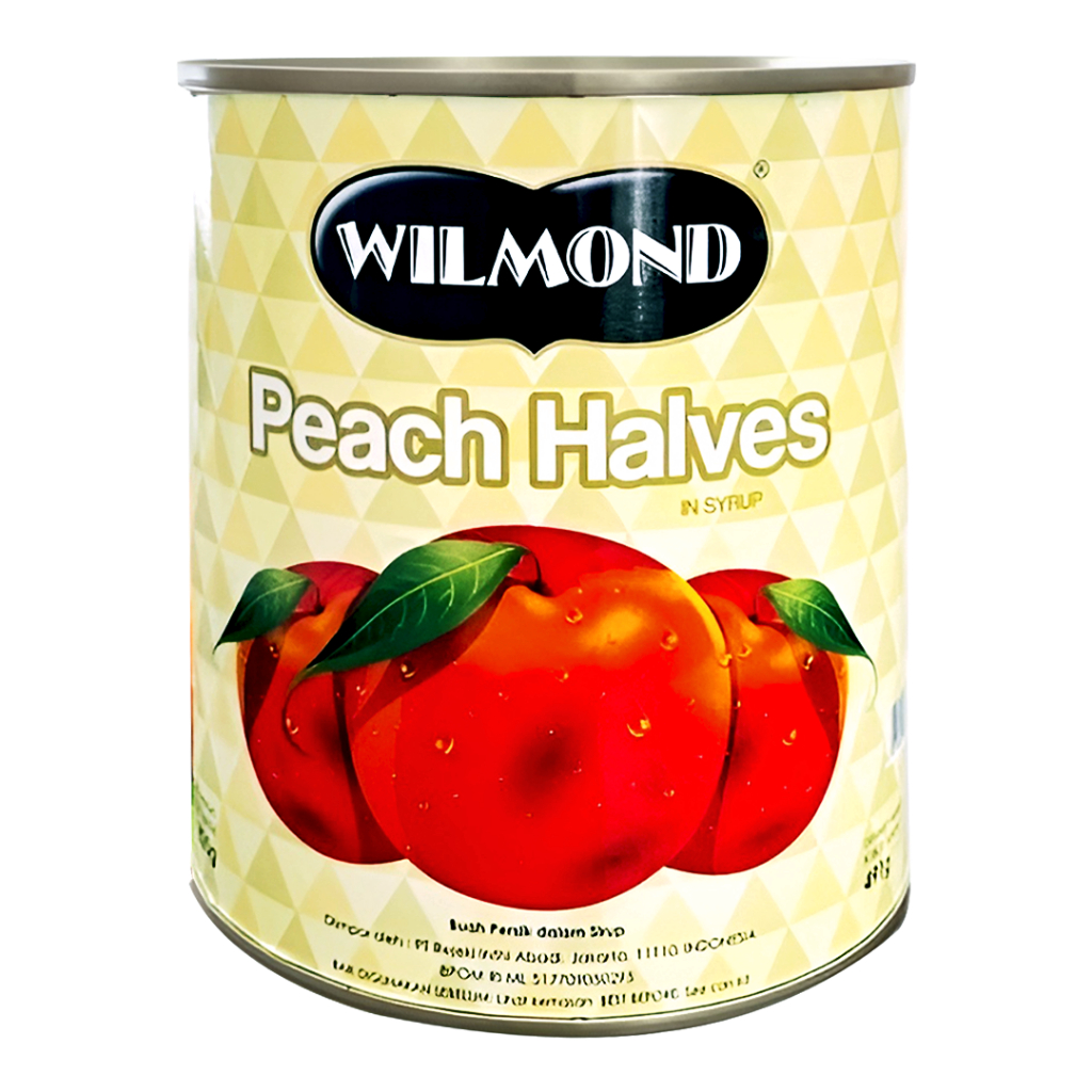 

WILMOND Peach Halves In Syrup Canned - Buah Persik Kaleng 825g