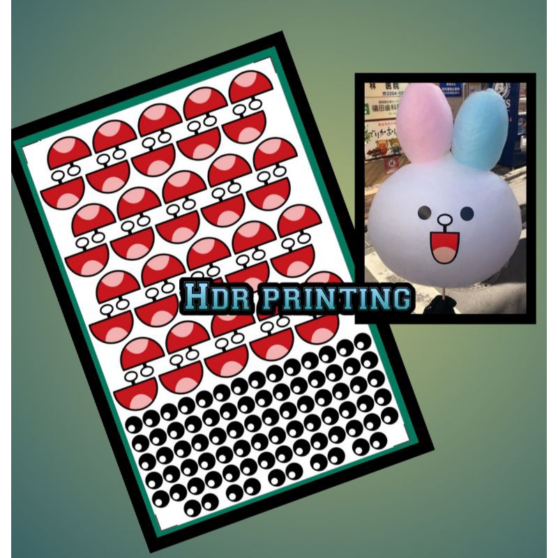 STIKER ARUMANIS GULALI COTTON CANDY KARAKTER KELINCI TERBARU & MURAH