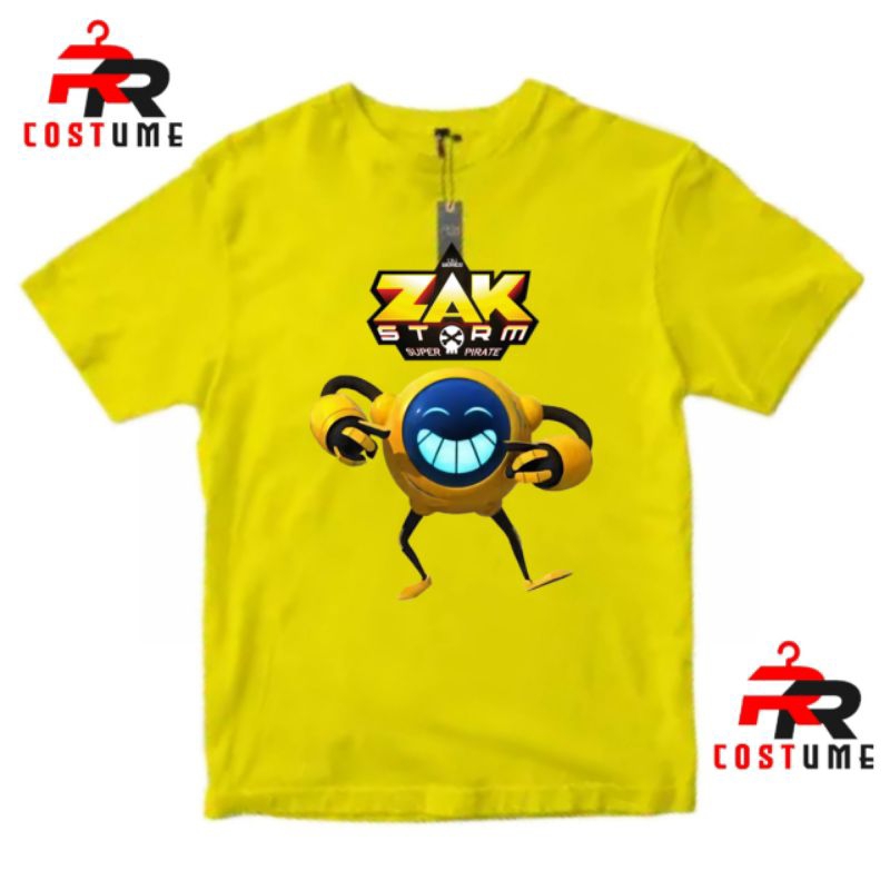 BAJU ANAK KAOS ANAK TRANSPARENT ZAK STORM (FREE NAMA)