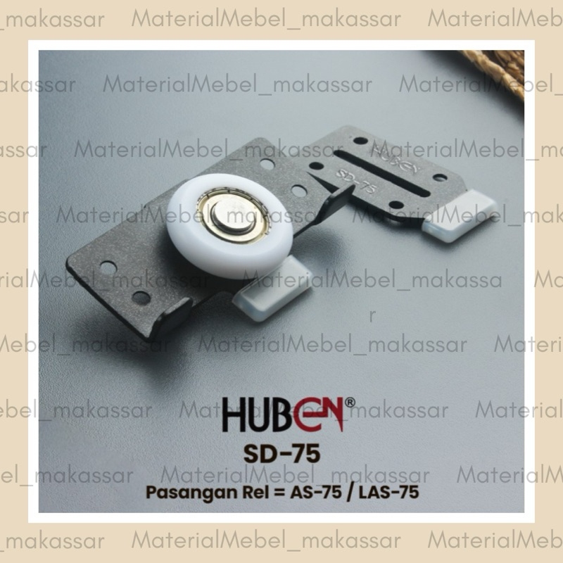 RODA REL SLIDING REL LEMARI TANAM SD 75 HUBEN