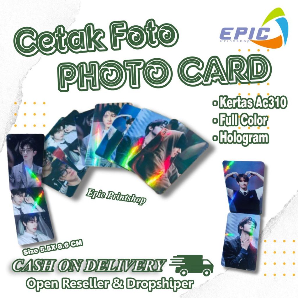 PHOTOCARD CUSTOM LAMINASI HOLOGRAM