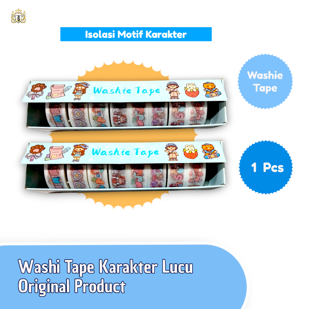 

Washie Tape Lucu Karakter Random / Isolasi Hias Motif Kartun Gliter Serbaguna / Hiasan Catatan / Jurnal Harian