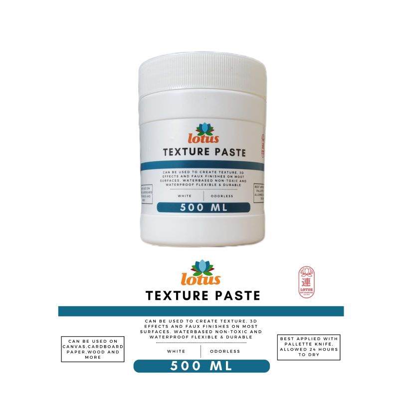 

HJK Lotus Acrylic Texture Paste 500ML Non-Toxic & Waterproof