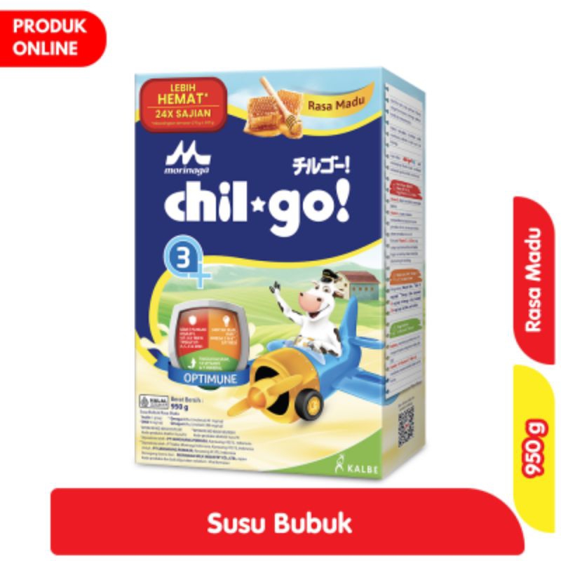 

Morinaga chil-go 3+ Susu Bubuk Pertumbuhan Anak Madu 950 g