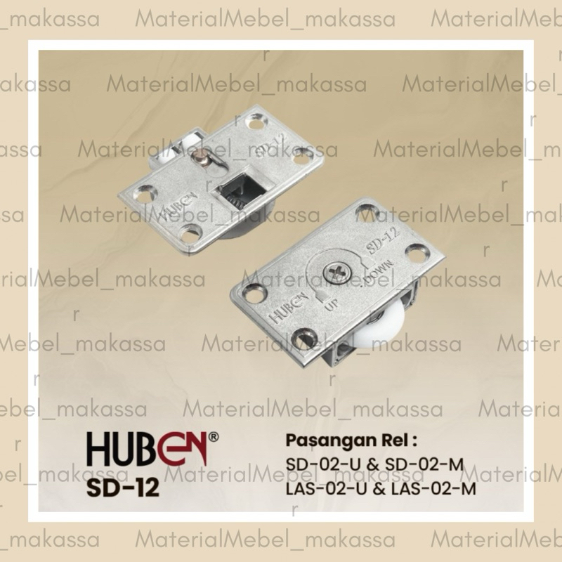 RODA REL SLIDING REL LEMARI TANAM SD 12 HUBEN