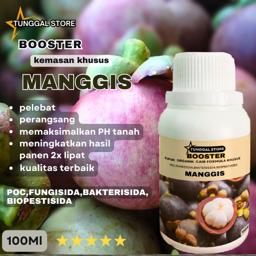 Booster Organik Buah Manggis, POC Pupuk Organik cair Manggis kemasan 100ml