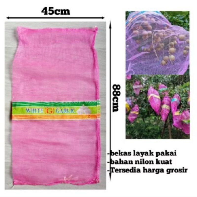 karung bawang putih / jaring bawang kelengkeng
