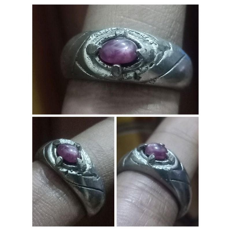 natural Ruby star ring  melintang