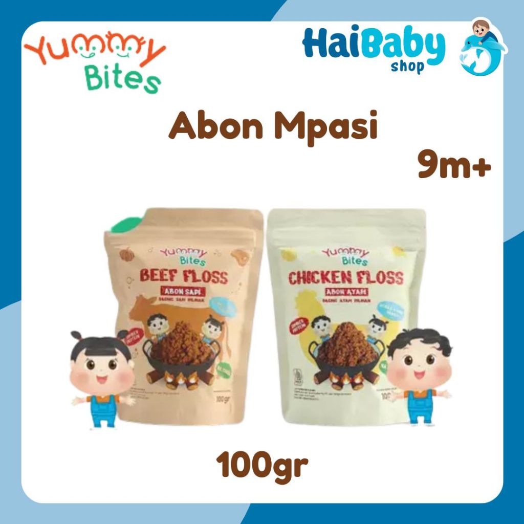 

Yummy Bites Abon Mpasi & Anak 100 GR [Abon Ayam, Abon Sapi] - BB Booster - NO MSG