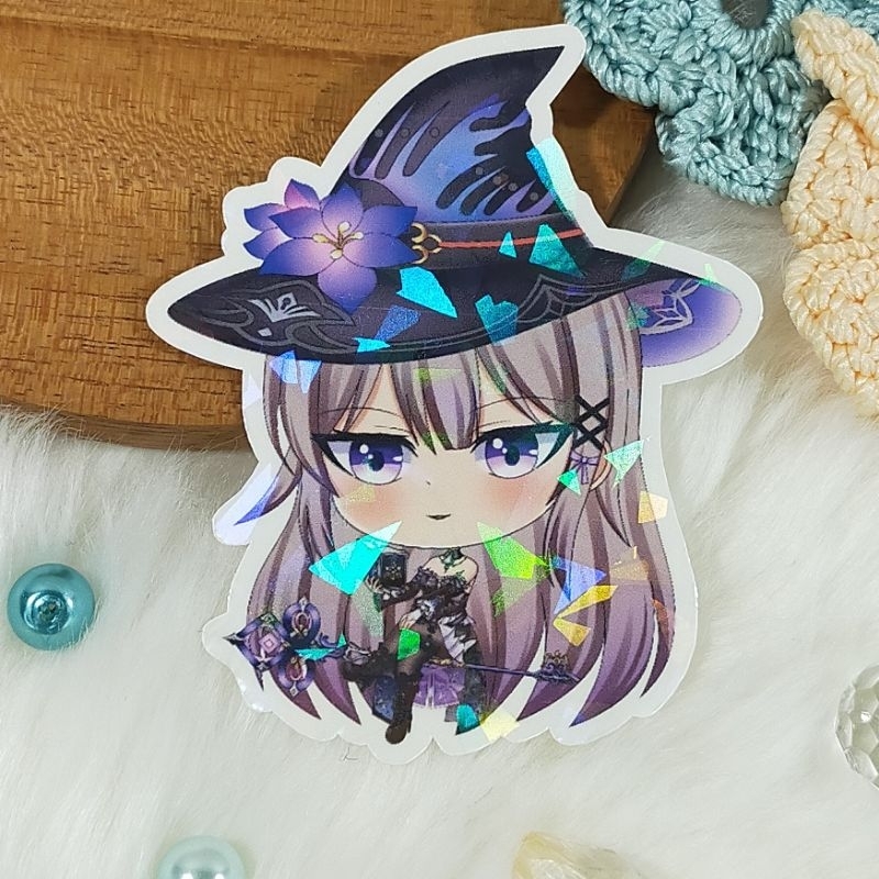 

Sticker Hologram Brokenglass Fanmerch Honkai Star Rail The Herta Original Fanart by Merch Trove