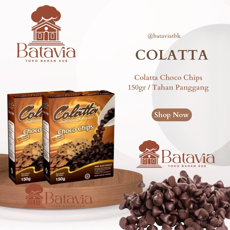 

Colatta Choco Chips 150gr/ COLATTA CHOCO CHIP BAKE STABLE 150 Gram