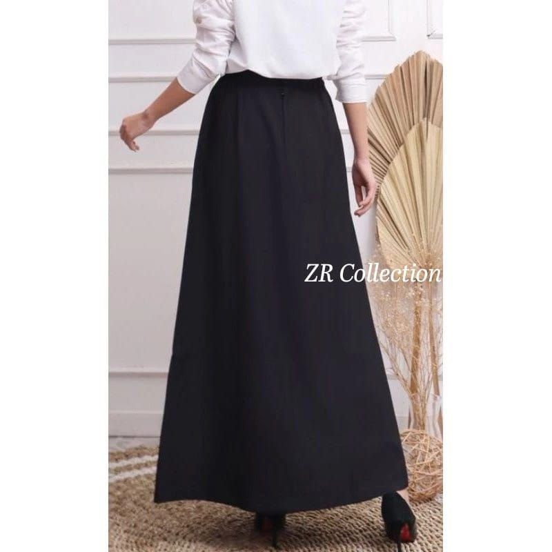 ROK KERJA FORMAL PANJANG HITAM MODEL A LINE TERLARIS