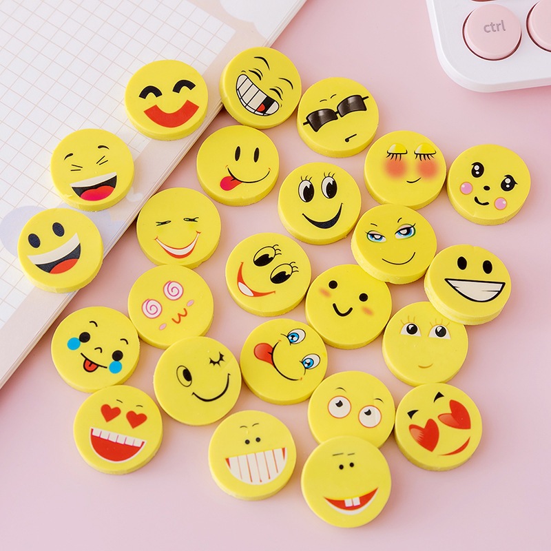 

SB Penghapus Pensil Karakter Emoji Smile Bulat Lucu Termurah