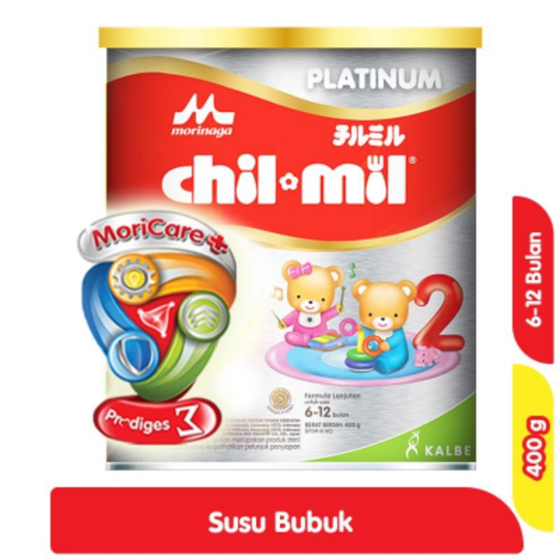 

Morinaga chil-mil 2 Platinum Susu Bubuk Formula Bayi 6-12 Bulan 400 g