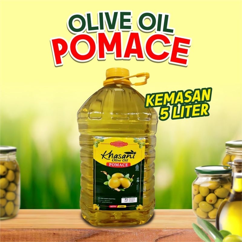 

Minyak Zaitun Khasani Pomace 5 Liter / Minyak Zaitun Khasani Extra Virgin 5 Liter / Minyak Zaitun Asli