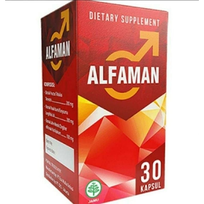 Alfaman Original Untuk Stamina Pria 1 Botol Isi 30 Kapsul