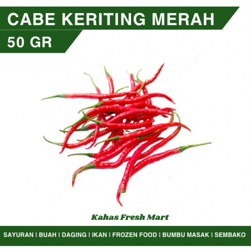 

Cabe Keriting Merah 50gr