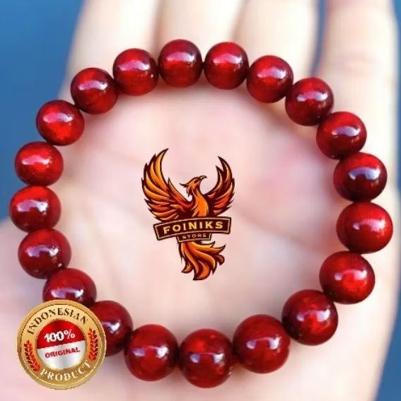 gelang tasbih akar bahar merah delima asli 100% original