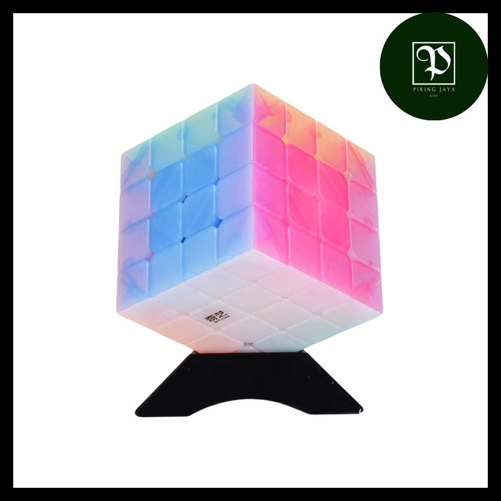 Rubik 4x4 Merk Qiyi Transparent Jelly - Rubik 4x4