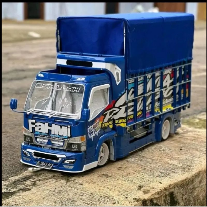 PROMO SPESIAL, MINIATUR TRUK OLENG MAINAN ANAK, FULL VARIASI LAMPU, TERPAL, STIKER, BISA OLENG