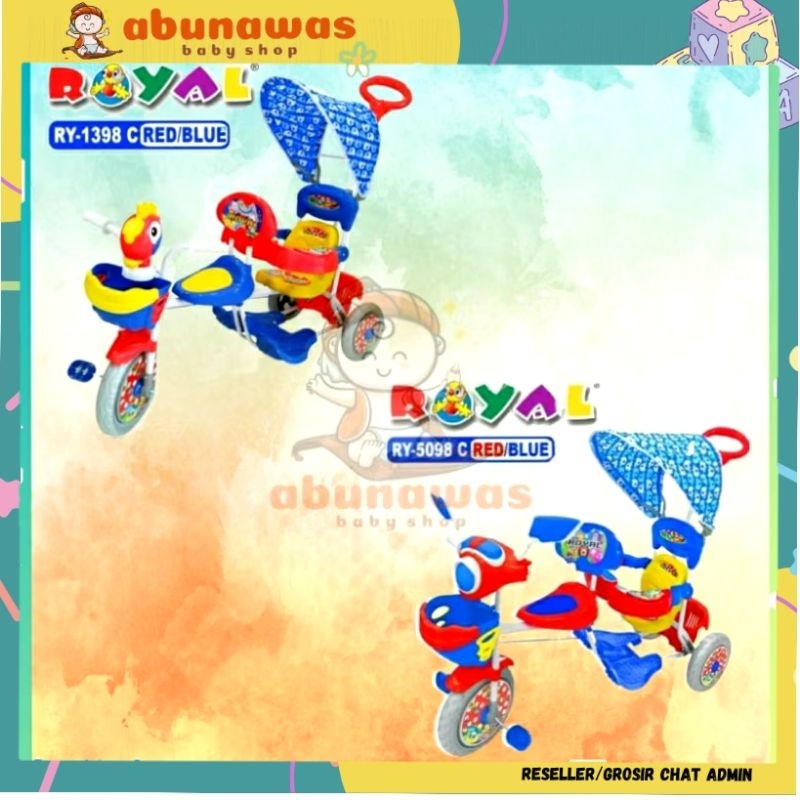 Sepeda Anak Royal RY 1398 RY 5098 RY 1098 / Sepeda Anak Roda Tiga Boncengan