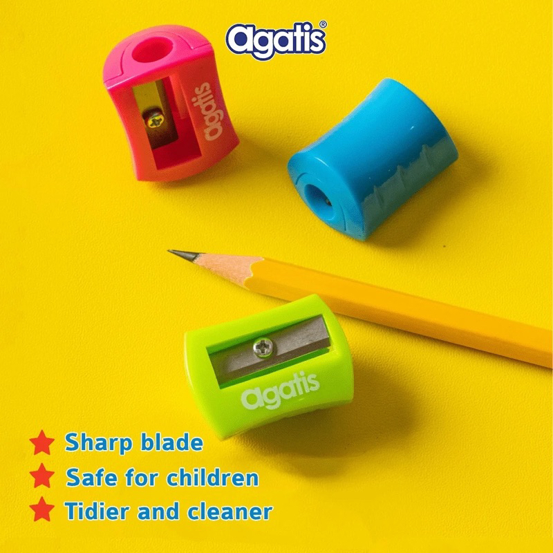 

Agatis Rautan Pensil Dome Warna-Warni