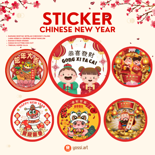 

STIKER IMLEK / CNY / CHINESE NEW YEAR PART 2 (PENGERJAAN MIN 1HARI)