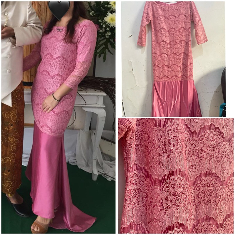 Dress brokat duyung preloved