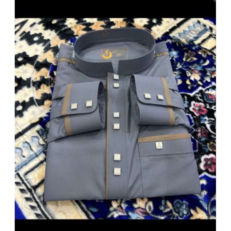 Baju Koko Premium Rasheed 1 original brand An Nun, Made in Martapura