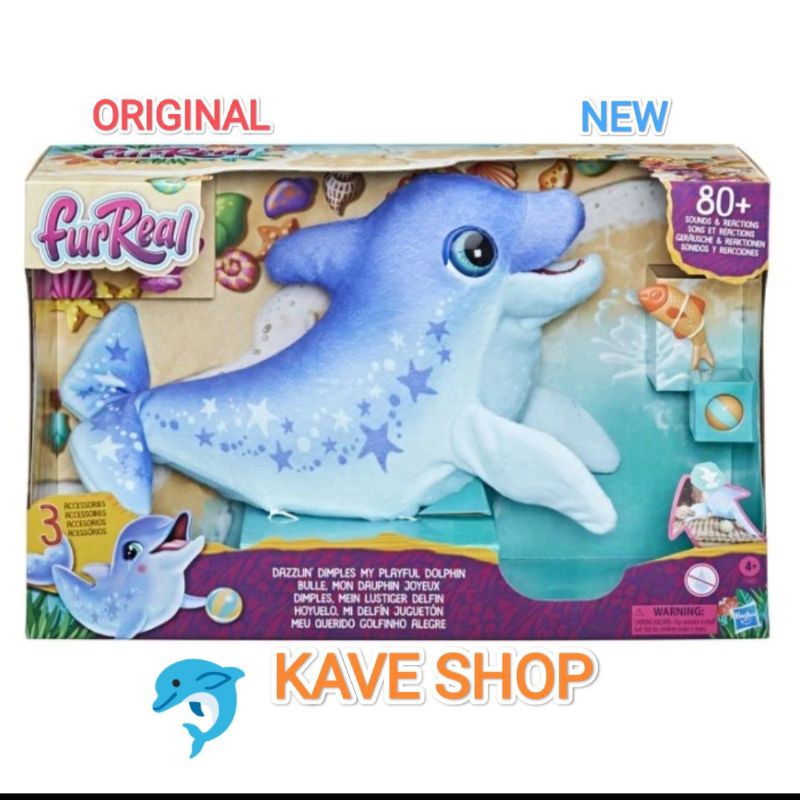 FurReal Dazzlin Dimples My Playful Dolphin 80+ Interactive - NEW